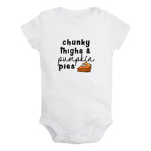 Chunky Things Pumpkin Pie Funny Romper Baby Bodysuit Newborn Infant Kids Outfits - £8.37 GBP
