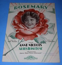 Rosemary Sheet Music Vintage 1928 Sam Fox Pub. Co. Abie&#39;s Irish Rose - £9.60 GBP