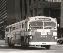 Chicago Transit Authority CTA Bus #5113 Route 66 Chicago Mayfield B&amp;W Photograph - £7.44 GBP