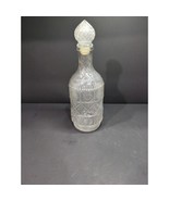 Federal Glass Clear Liquor Bottle 11&quot; Tall, Vintage Bar Accessories, Hom... - $33.94 CAD