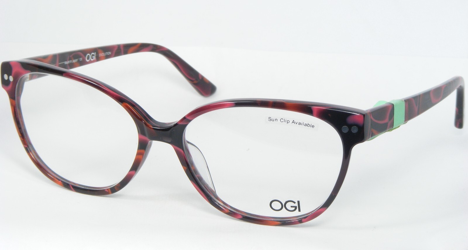 OGI 3123 1540 BURGUNDY SOTTILE UNICO OCCHIALI MONTATURA 55-15-140mm Giap... - $115.32
