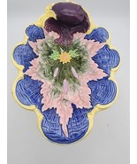 Eichwald Majolica Czechoslovakia pedestal Polychrome Compote very good c... - $122.89 CAD