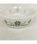 Vintage glasbake casserole dish white with green daisy pattern made in USA - $24.70