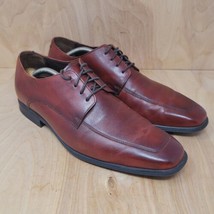 Cole Haan Men’s Oxfords Size 10 M Mahogany Leather Dress Shoes C10720 - £29.77 GBP