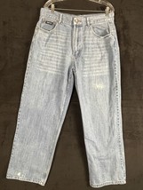 Vintage Ecko Unltd Baggy Jeans Mens 34 Embroidered Pockets Y2K Hip Hop Jnco - £28.94 GBP