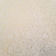 Vintage Wallpaper Sample Sheet Neutral Textured Demask Craft Supply Doll... - £7.90 GBP