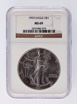 1993 Argent 1oz Aigle Américain $1 NGC Évalué MS 69 - $252.25