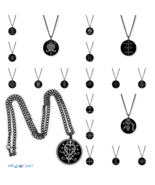 Voodoo Veve Symbols Necklace • Magick Sigil Stainless Steel Black Charm ... - $23.08