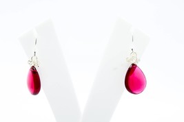 Wedding Gift Natural Bloodstone Earrings, Gift for her, Handmade Sterlin... - £79.03 GBP