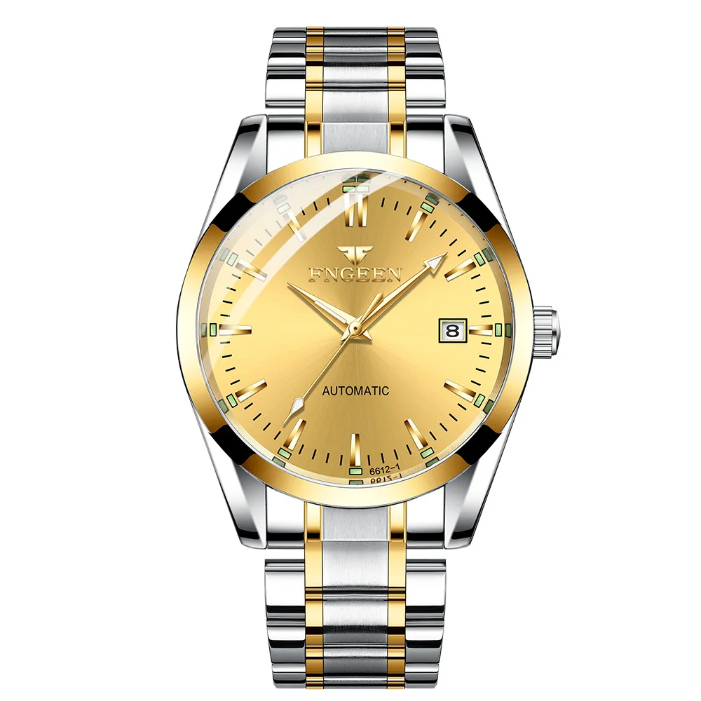 New Luxury Men Mechanical Wristwatch Stainless Steel Automatic Watch Top... - £27.39 GBP