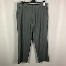 Calvin Klein Mens Gray Flat Front Polyester Blend Dress Pants Size 36x30 - $45.00