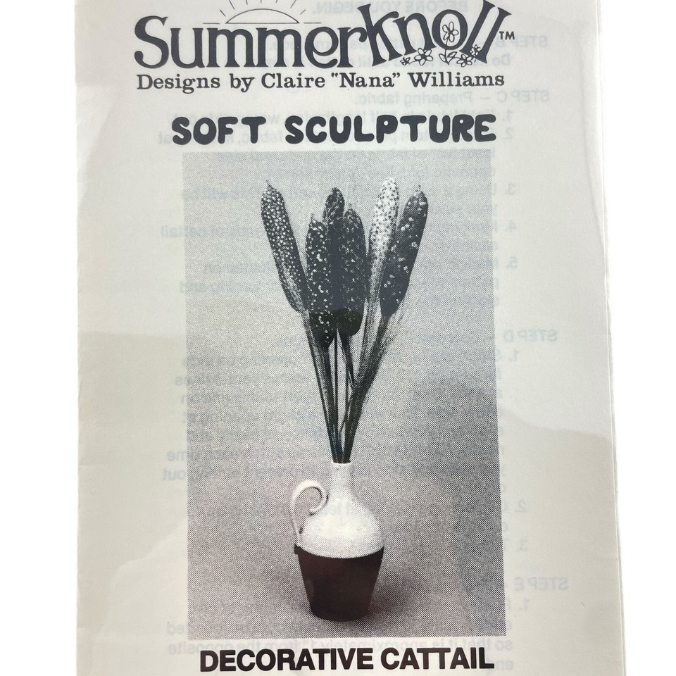Summerknoll Soft Sculpture Craft Cattail PATTERN by Claire Williams Item image 2