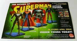 2004 Return of Superman 17x11 inch DC Direct action figure promo POSTER:... - £16.87 GBP