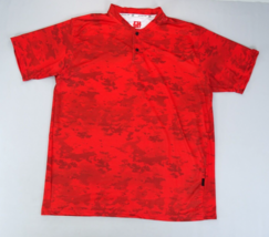 Greater Half Polo Shirt Mens L Red Camo Blade Performance Stretch GH Col... - $23.77