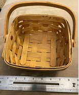 Vintage Longaberger Small, Square Desktop Basket | Handmade Basket from ... - £15.53 GBP