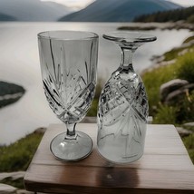 Crystal Water Iced Tea Goblets Black Footed - $462.98 MXN