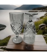 Crystal Water Iced Tea Goblets Black Footed - $462.98 MXN