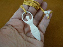 J-Venus-1 Venus fertility goddess swirl Pendant Necklace water buffalo m... - $15.88