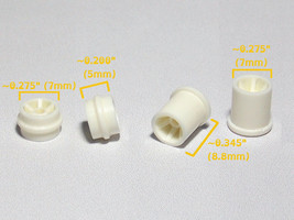 4pc Bto Newly Made Aurora G+ G-PLUS Ho Slot Car Front+Rear Wheels 8894 8893 Wht - £3.58 GBP