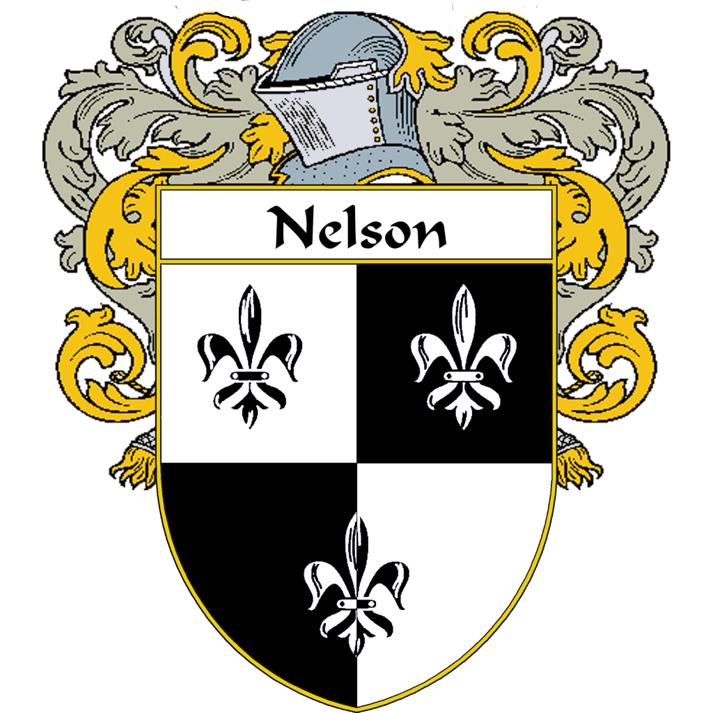 Nelson Family Crest / Coat of Arms JPG and PDF - Instant Download
