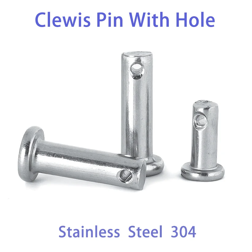 Sporting M3 M4 M5 M6 M8 M10 304Stainless Steel 304 Shaft Flat Head Pins with Hol - £23.81 GBP