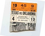 1962 Texas vs Oklahoma Football Ticket Stub Cotton Bowl Dallas  - $47.52