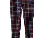 XJ Boost Womens Size S Insulated Red Blue Plaid Leggings with Pockets - $13.81
