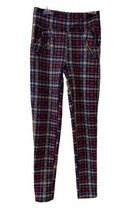 XJ Boost Womens Size S Insulated Red Blue Plaid Leggings with Pockets - £11.00 GBP