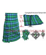 Scottish Men&#39;s Traditional 8 Yard Kilt Campbell Ancient Tartan KILT Package - £69.91 GBP+