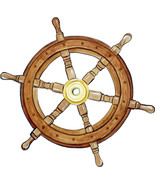 Ship Steering Wheel Pirate Nautical Vinyl Decal Auto Car Truck Home RV Boat Cup - $6.95 - $23.95