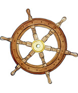 Ship Steering Wheel Pirate Nautical Vinyl Decal Auto Car Truck Home RV B... - $6.95+