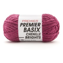 Premier Basix Chenille Brights Yarn-Orchid 2126-12 - £13.46 GBP