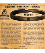 1917 Micro Piston Rings Automotive Advertisement Chas Miller Automobilia... - $557.91 MXN