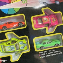 Vintage 1989 Traffic Stoppers Neon Wheels 4 Pack Diecast Cars 1:64 - $9.89