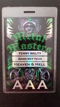 HEAVEN &amp; HELL - METAL MASTERS 2008 TOUR CREW MEMBER LAMINATE BACKSTAGE PASS - $100.00