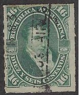 1878 ARGENTINA Stamp - 16c, SC#35 E57 - £1.16 GBP