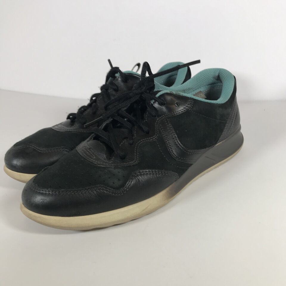 Primary image for Womens Ecco Leather Suede shoes Teal Black Size 40