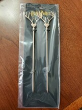 Harry Potter Hair Sticks Metal Pair Set Bun Accessory  Patronus Antler  - $6.69