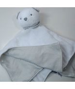 Carters Lovey White Bear Plush Security Baby Blanket Rattle Gray Stripes... - $1,764.42 MXN