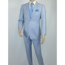 Men RENOIR suit Solid 2 Button Business Formal All Purpose Slim Fit 203-9 Blue image 10
