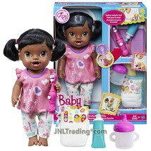 Year 2013 Baby Alive 12 Inch Doll Set - African American BRUSHY BRUSHY BABY - £63.94 GBP