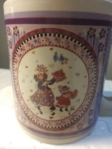 Vtg 1998 Girls Dancing Hearts Flowers Coffee Cup Mug Houston Foods Donna... - $10.36