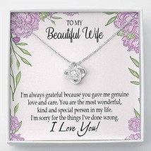 Apology Gift for Her Grateful for Wife Like You Love Knot Necklace Forgive Me Ke - £43.49 GBP