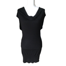 Mixit Womens Black Knit Dress Size S Lightweight Cowl Neck Cross Strap B... - $20.29
