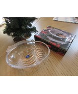 Studio Nova Oval Tidbit Bowl Holiday Starry Night Christmas Tree Glass 6... - $6.88