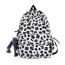 Of fashion nylon women backpack female leopard print travel computer bags college girls thumb200