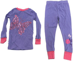 Kirkland Signature Kids Butterflies Design Top &amp; Pajama Set 2-PC Purple ... - £39.09 GBP