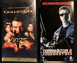 2 VHS Golden Eye-Terminator 2 Judgement Day Brosnan Schwarzenegger PET R... - £6.35 GBP
