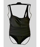 Anne Cole Ladies Size M Square Neck One Piece Swimsuit Black Bathing Sui... - $27.15 CAD