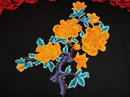 Fashion flower patches, Iron on embroidered Peony patch  - £8.69 GBP